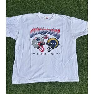 2002 Super Bowl XXXVI New England Patriots vs St. Louis Rams Tee (Vintage)